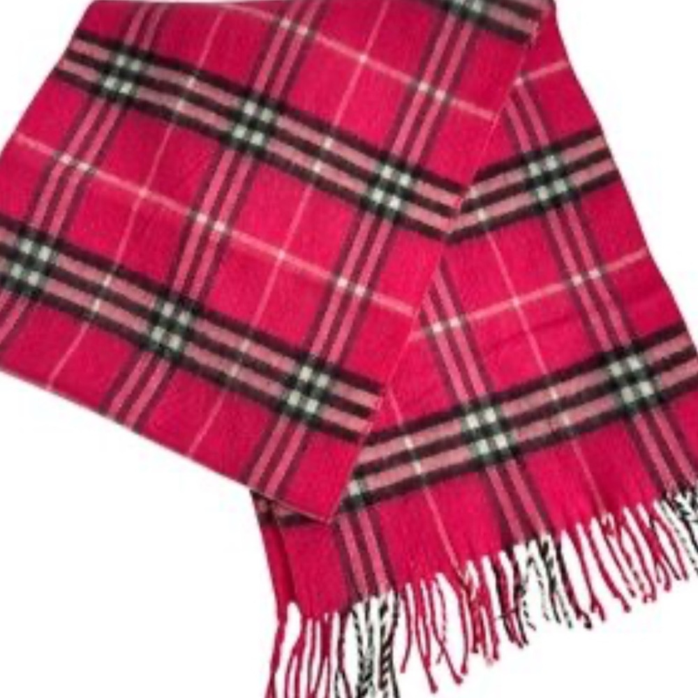 Red Royal Rossi Cashmere Plaid  red black classic Scarf with Fringe